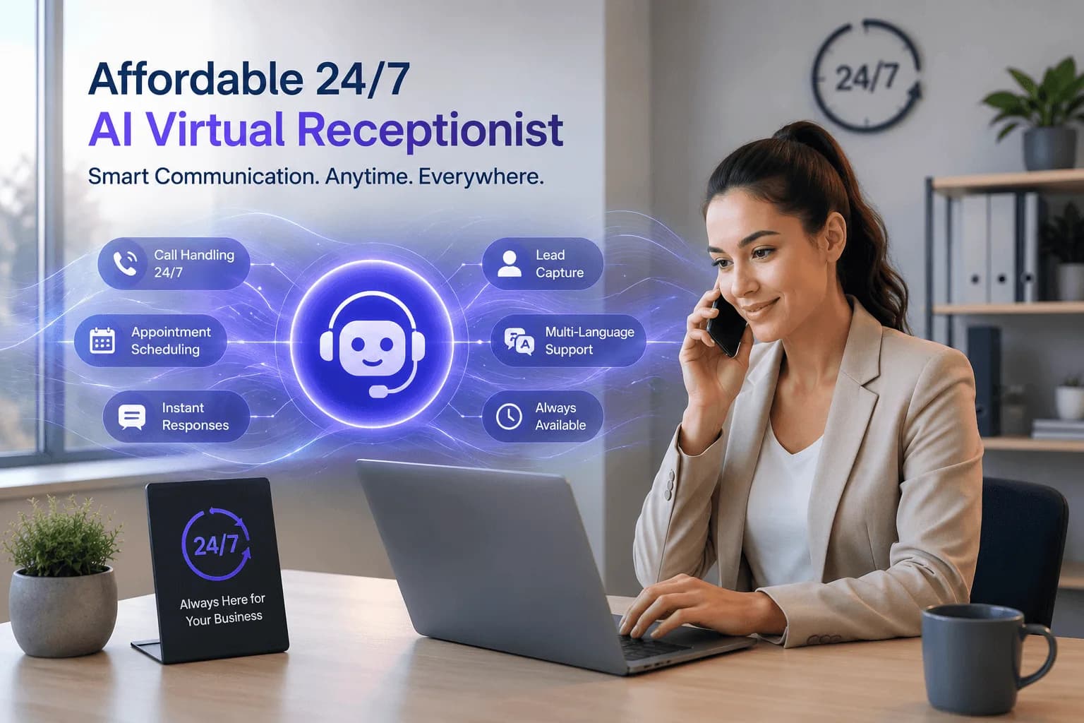 Affordable 24/7 AI Virtual Receptionist