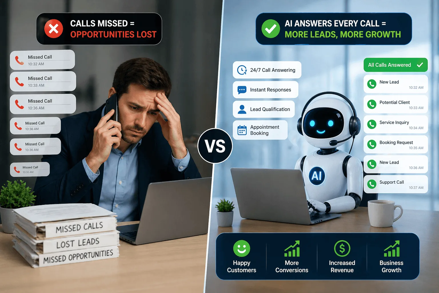 Stop Losing Calls – Switch to AI Answering Service Today